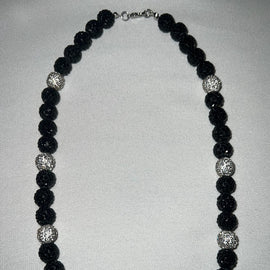 Black & White Rhinestone Necklace