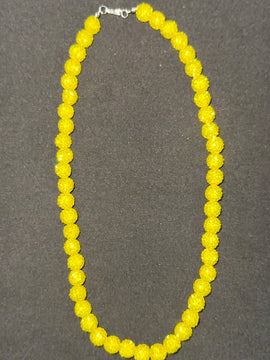 Yellow Rhinestone Necklace