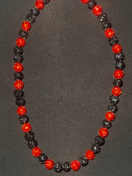 Red & Black Rhinestone Necklace