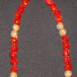 Red and Gold Rhinestone Necklace